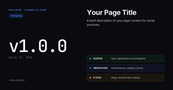 Release Notes template preview