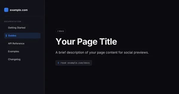 Docs IDE template preview