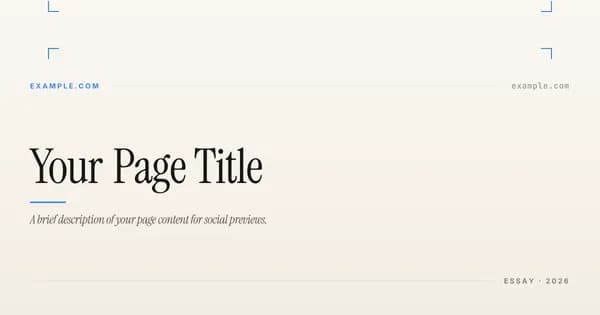 Editorial template preview