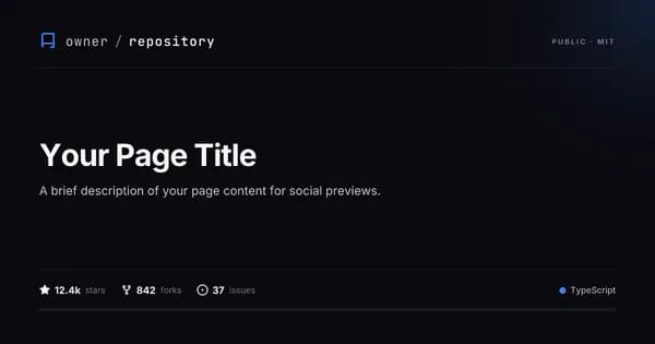 Open Source template preview